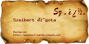 Szeibert Ágota névjegykártya